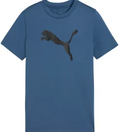 T-Shirts Og Toppe|Træning Og Gymnastik*Puma T-shirt - Tad - Dark Indigo m. Logo