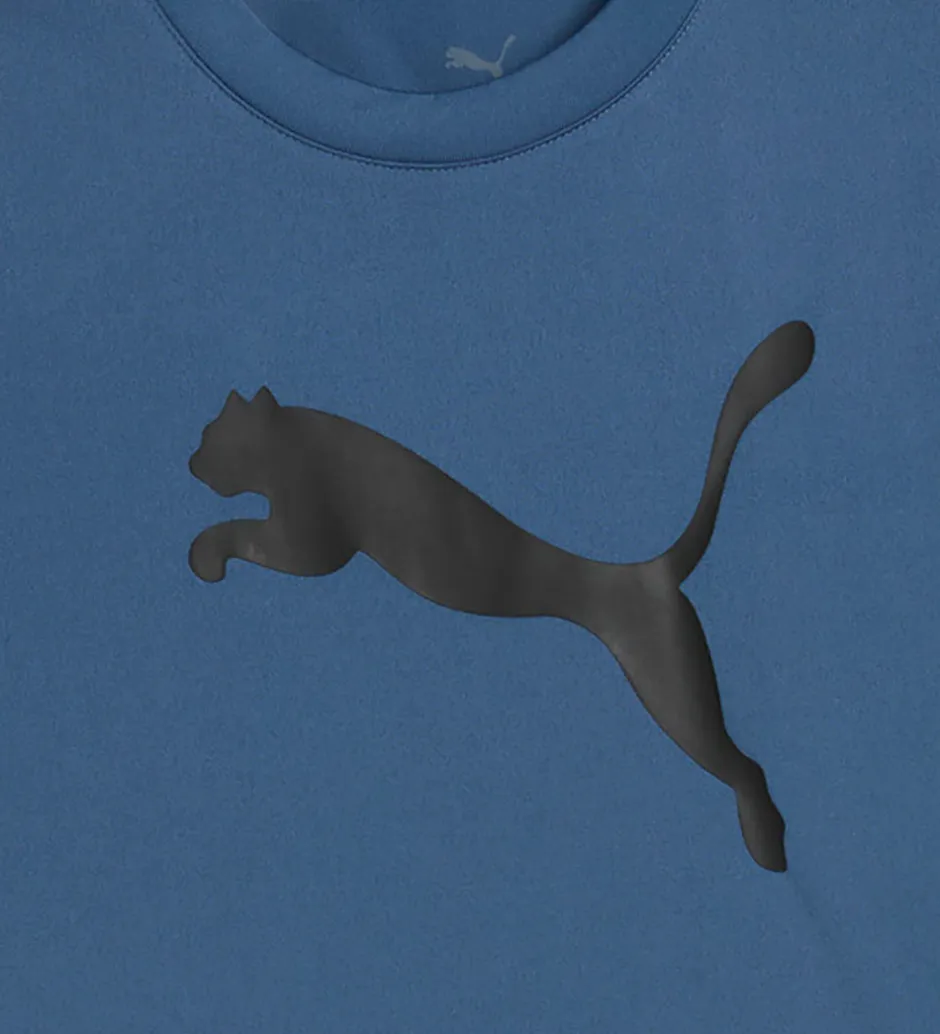 T-Shirts Og Toppe|Træning Og Gymnastik*Puma T-shirt - Tad - Dark Indigo m. Logo