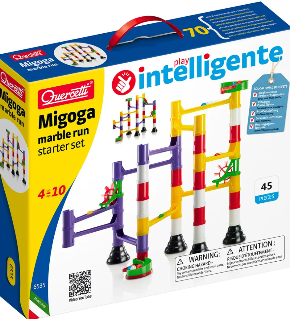 Kuglebaner*Quercetti Kuglebane - Migoga Marble Run Starter Set - 45 Dele -