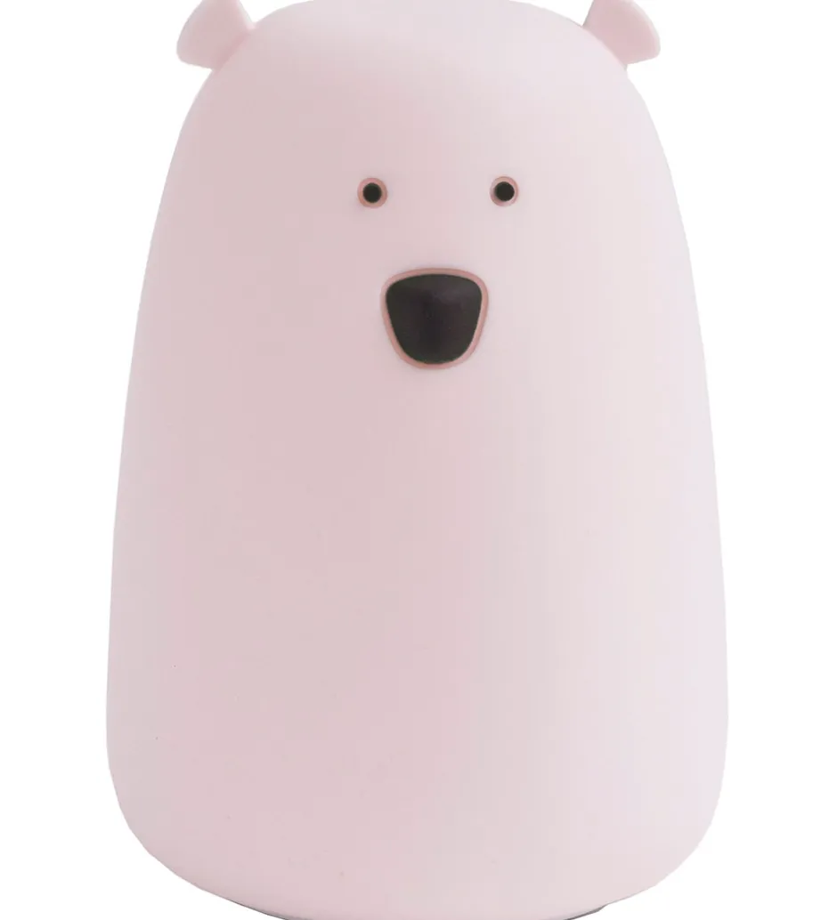 Natlamper|Lamper*Rabbit & Friends Lampe - Bjørn - 10,7x16 cm - Rosa