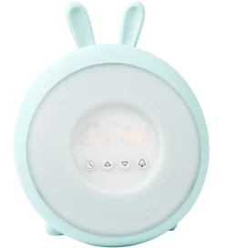 Natlamper|Fritstående Lamper*Rabbit & Friends Vækkeur m. Lys - 20x15x6 cm - Wake Up - Blå