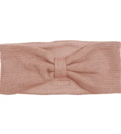 Børn Racing Kids Pandebånd - Uld/Bomuld - Dusty Rose m. Sløjfe