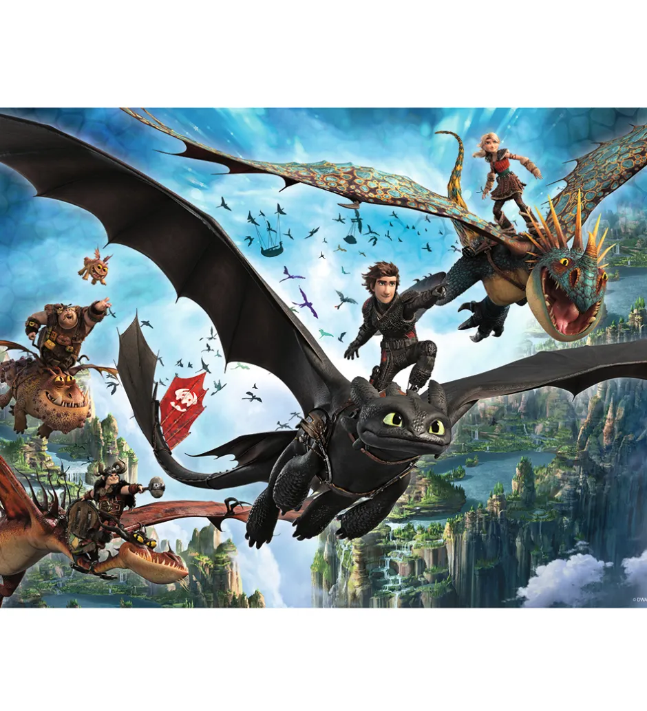 Puslespil*Ravensburger Puslespil - 150 Brikker - Dragons