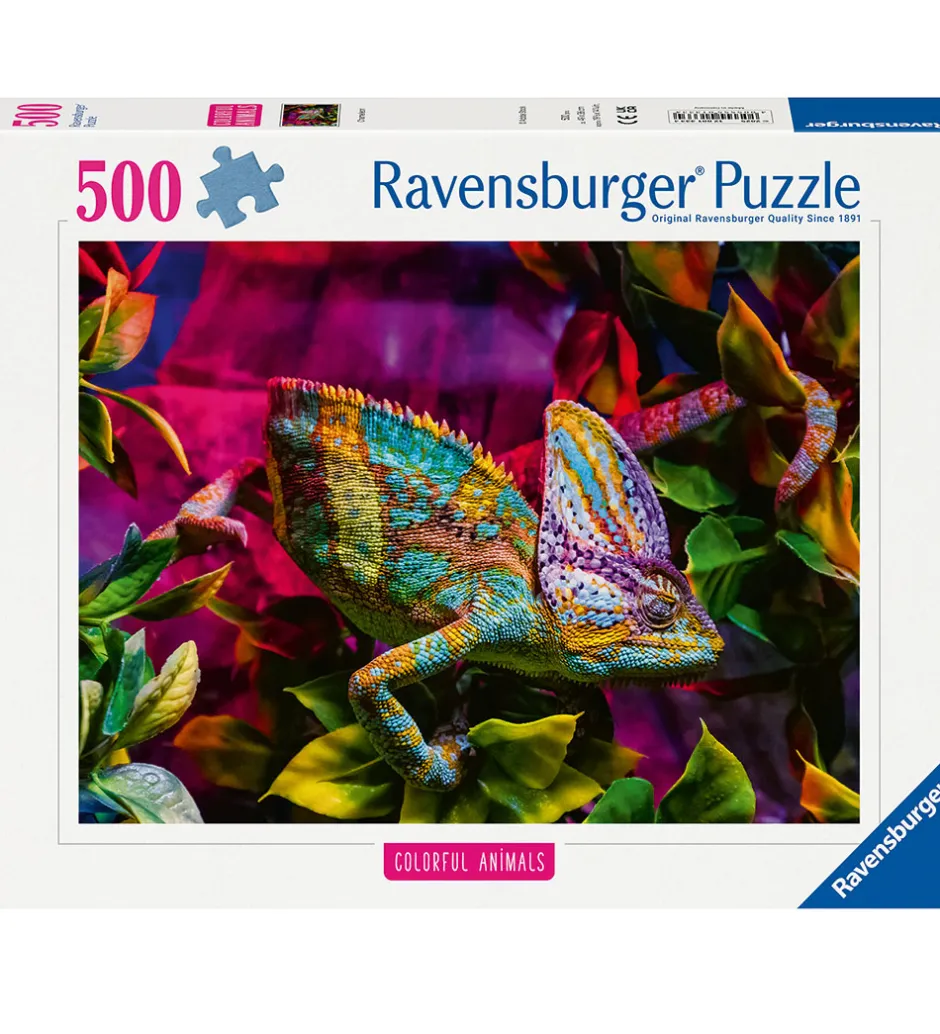 Puslespil*Ravensburger Puslespil - 500 Brikker - Chameleon