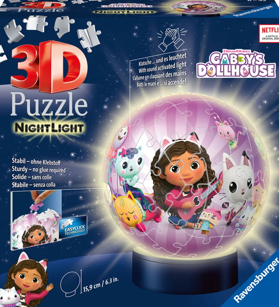 Puslespil*Ravensburger Puslespil - Natlampe - 3D - 72 Brikker - Gabby's Do