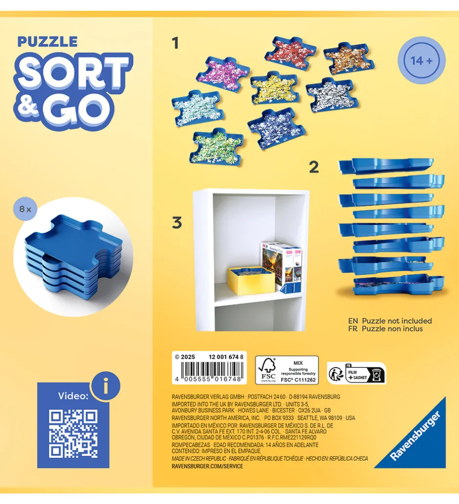 Puslespil*Ravensburger Sorteringsbakker - Puslespil - 300-1000 Brikker