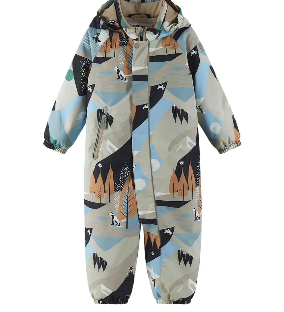 Børn Reima Flyverdragt - Puhuri - Earthy Beige m. Print