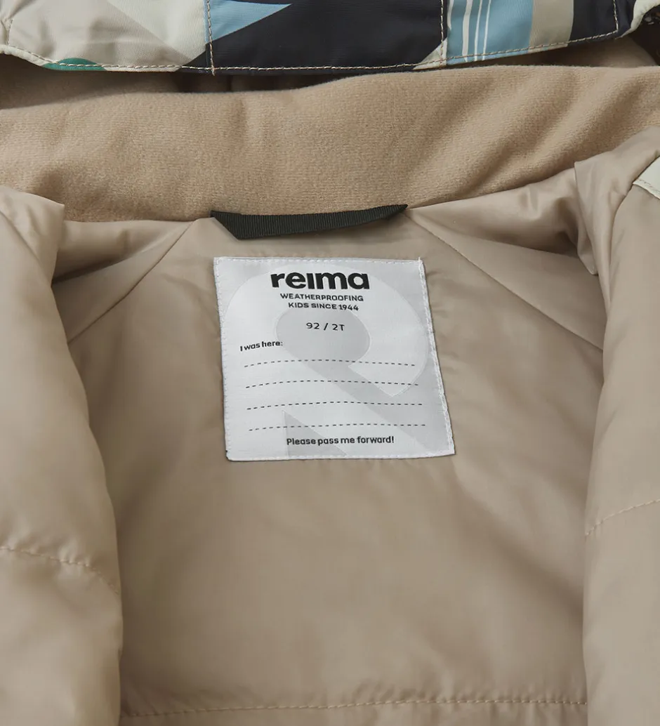 Børn Reima Flyverdragt - Puhuri - Earthy Beige m. Print