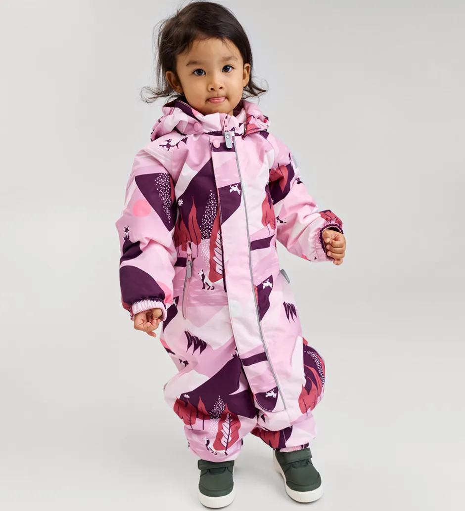 Børn Reima Flyverdragt - Puhuri - Grey Pink m. Print