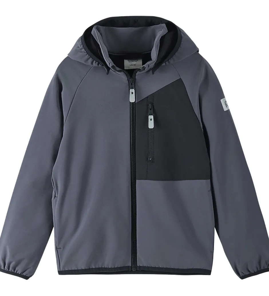 Børn Reima Softshelljakke m. Fleece - Mukana - Grå/Sort