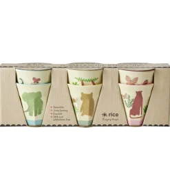 Kop Og Tudekop*Rice Kopper - Melamin - 6 stk. - 160 ml - Creme/Sweet Jungle