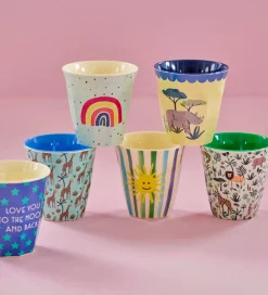 Kop Og Tudekop*Rice Kopper - Melamin - 6 stk. - 250 ml - Multi/Funky Prints