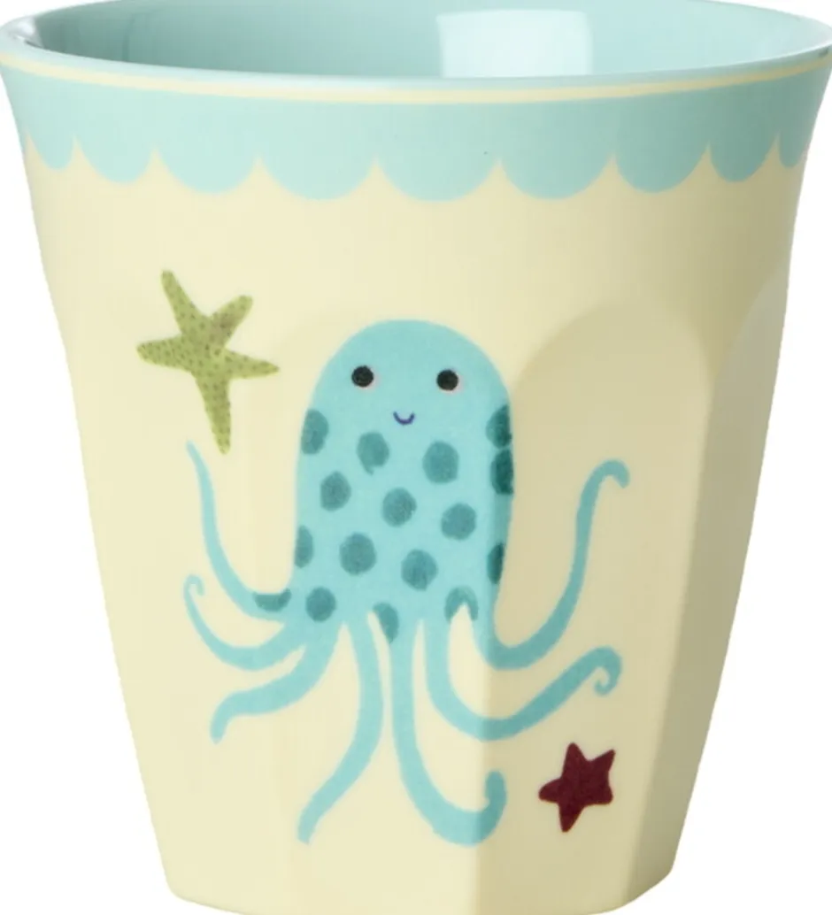 Kop Og Tudekop*Rice Kopper - Melamin - 6 stk. - 160 ml - Blue Ocean