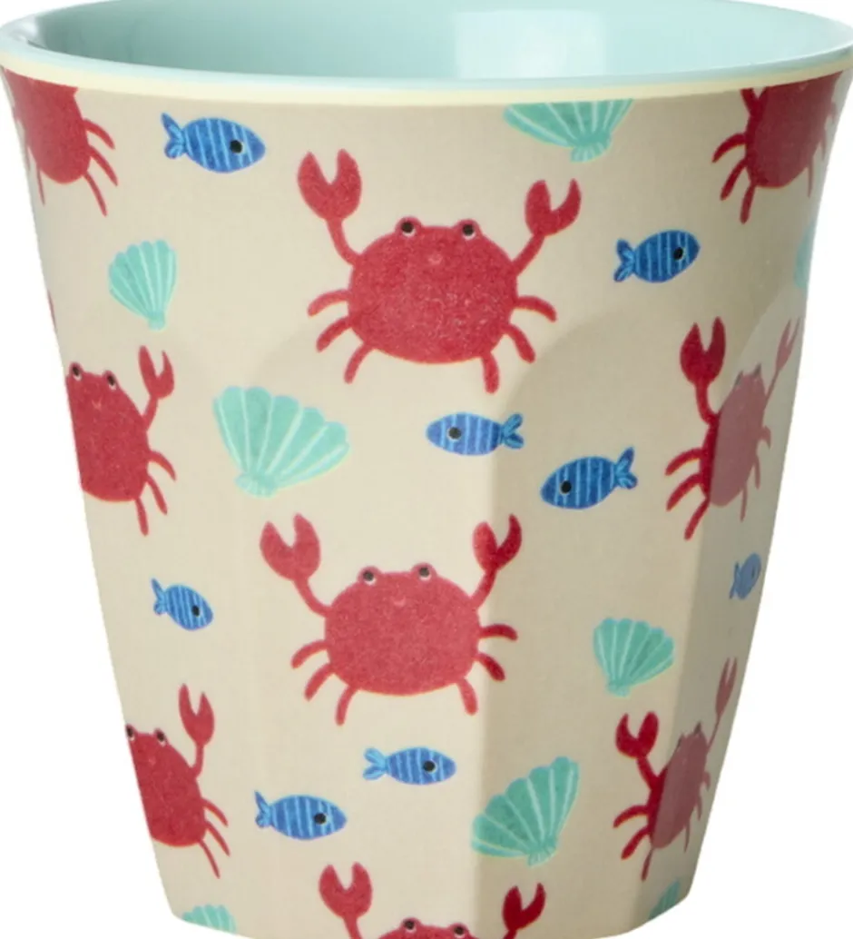 Kop Og Tudekop*Rice Kopper - Melamin - 6 stk. - 160 ml - Blue Ocean