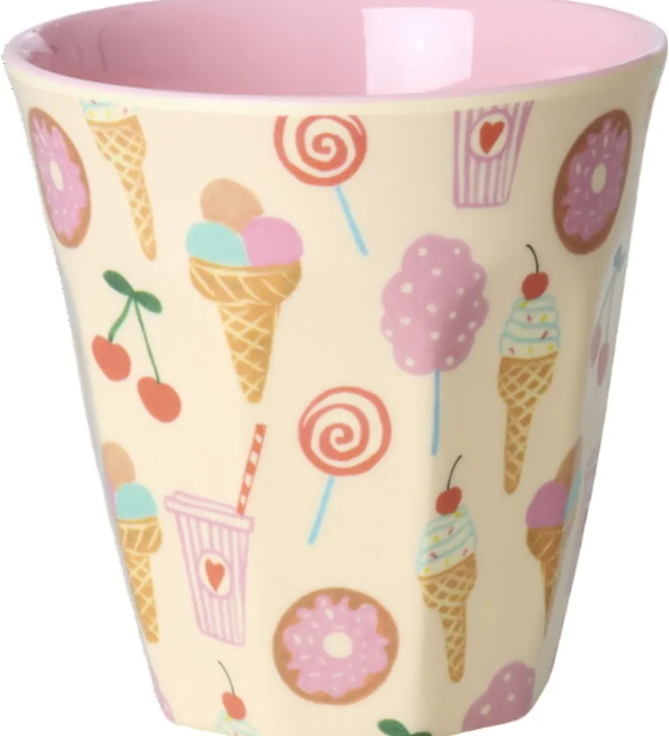 Kop Og Tudekop*Rice Kopper - Melamin - 6 stk. - 160 ml - Pink Fun Fair