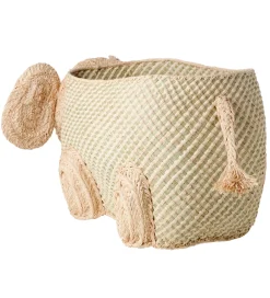 Kurve*Rice Opbevaringskurv - Raffia/Søgræs - Stor Elefant - Natur