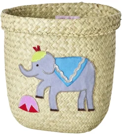 Rice Opbevaringskurv - Raffia/Søgræs - Circus - 20x20 cm - Natur