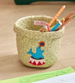 Kurve|Opbevaring*Rice Opbevaringskurv - Raffia/Søgræs - Circus - 15x15 cm - Natur