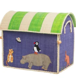 Kurve*Rice Opbevaringskurve - Raffia - 3 stk. - 52/45/37 cm - Animal