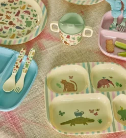 Spisesæt*Rice Spisesæt - Melamin - 4 stk. - Sweet Jungle Print