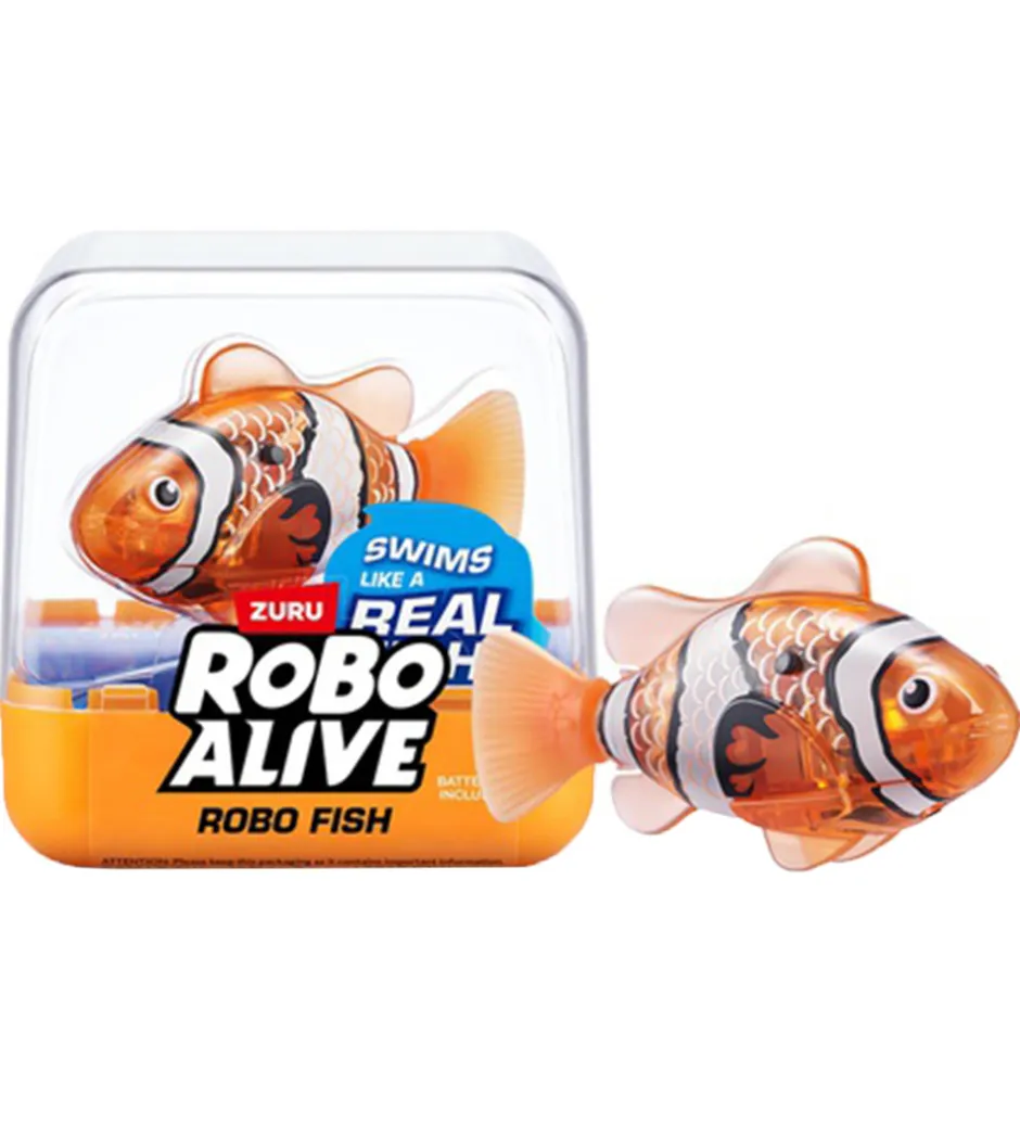Vandleg*Robo Alive Badelegetøj - Robo Fish - Orange