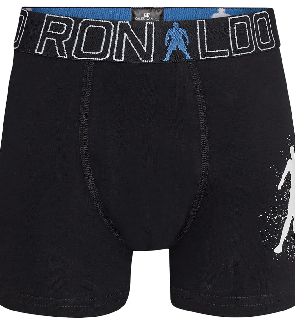 Undertøj*JBS Ronaldo Boxershorts - Noos - 2-pak - Sort/Grå m. Blå
