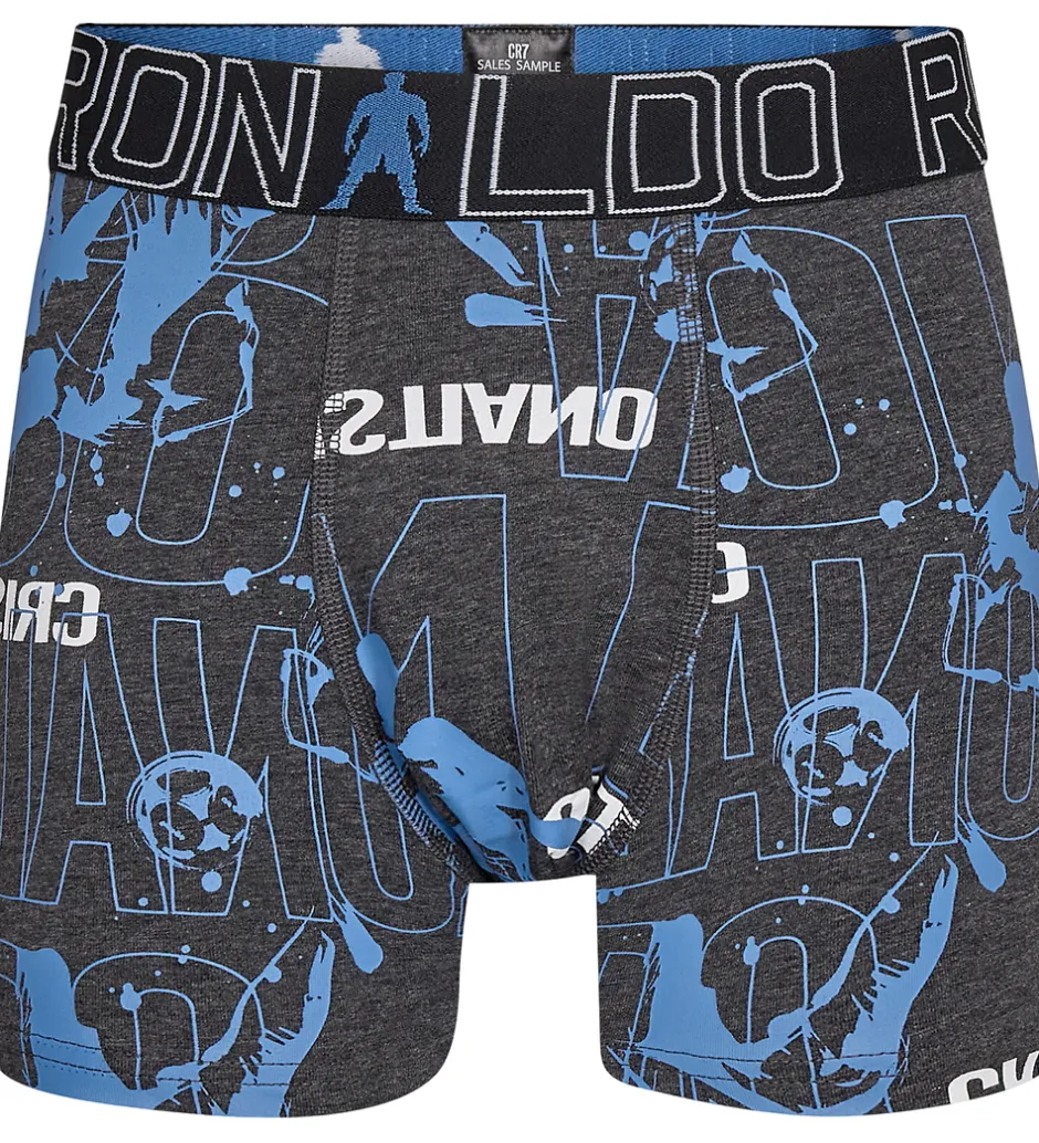 Undertøj*JBS Ronaldo Boxershorts - Noos - 2-pak - Sort/Grå m. Blå