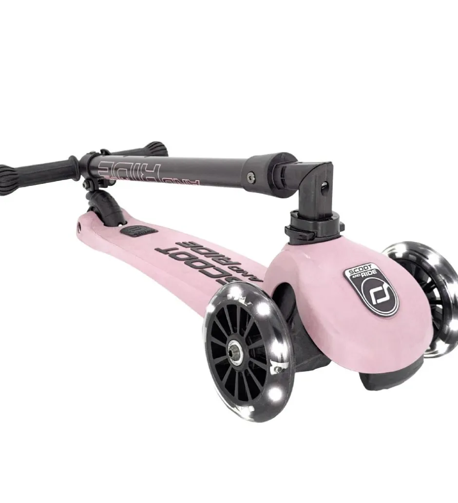 Løbehjul|Løbehjul*Scoot and Ride Highway Kick 3 - LED - Rose
