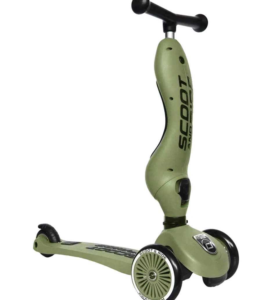 Løbecykler|Løbehjul*Scoot and Ride Highway Kick 1 - Olive