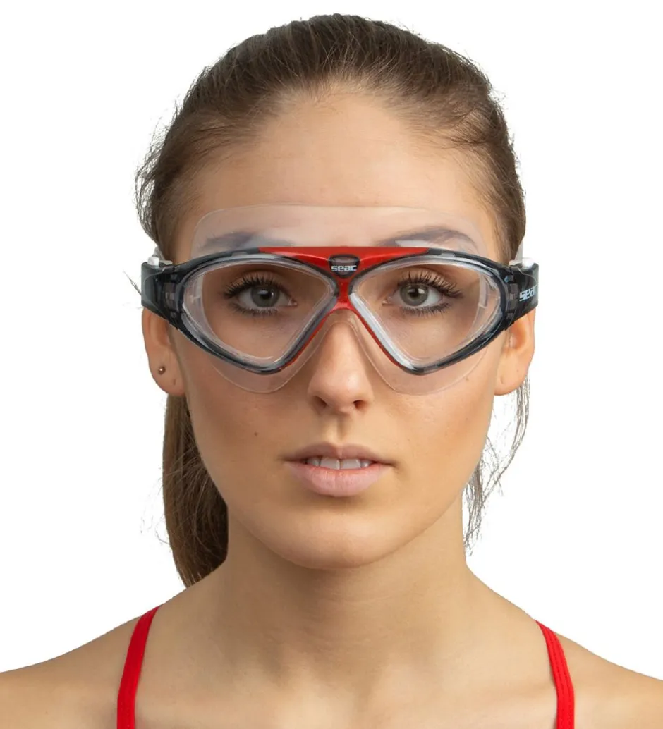 Svømmebriller|Dykkermasker*Seac Dykkerbriller - Vision HD - Sort/Rød