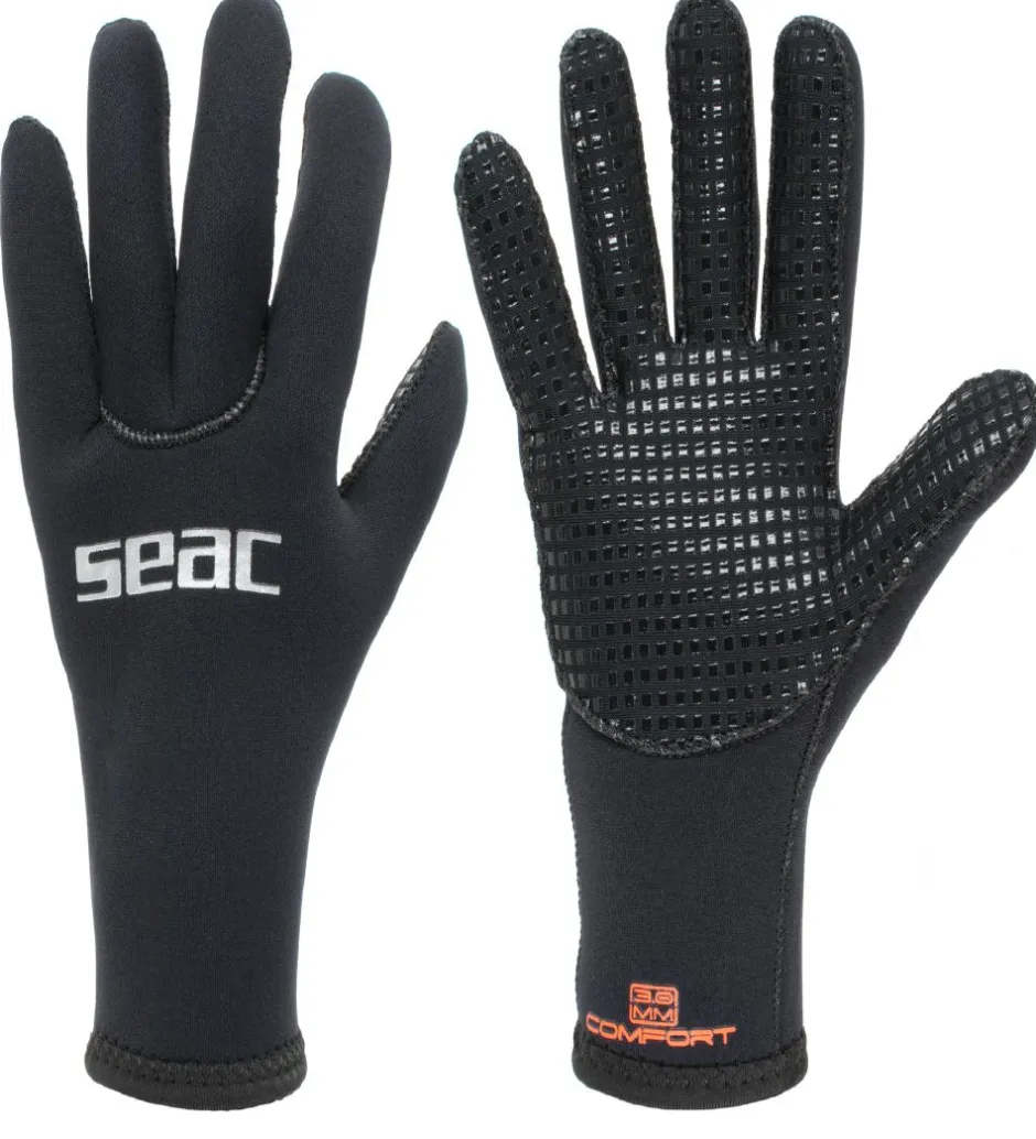 Snorkling*Seac Handsker - Comfort Gloves 3 mm - Sort