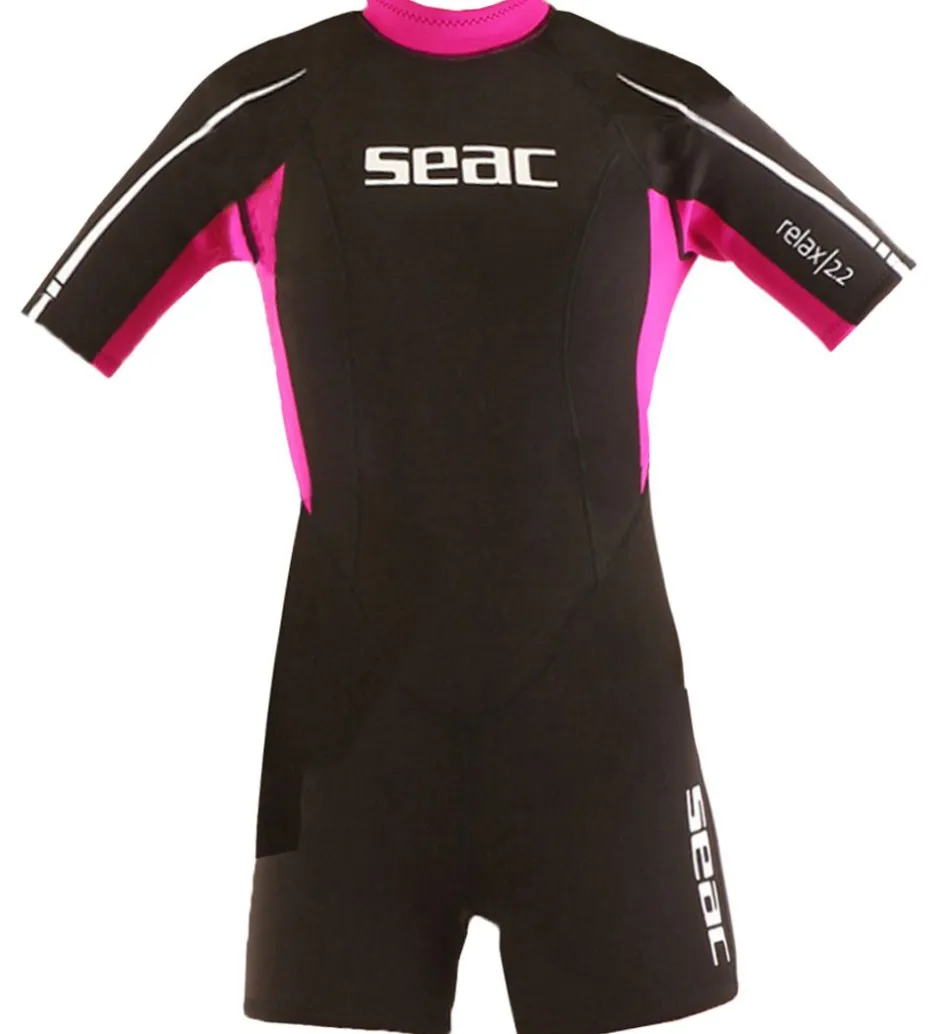 Våddragter|Snorkling*Seac Våddragt - Relax Shorty Lady 2,2 mm - Sort/Pink