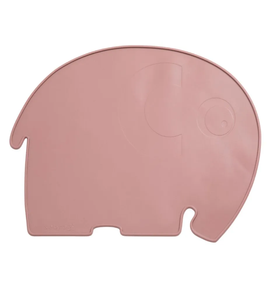 Dækkeservietter*Sebra Dækkeserviet - Silikone - Rustic Plum Elefant