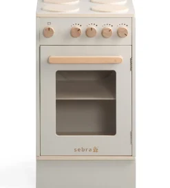 Legekøkken Og Legemøbel*Sebra Legekøkken - Ovn & Komfur - Træ - Seabreeze Beige