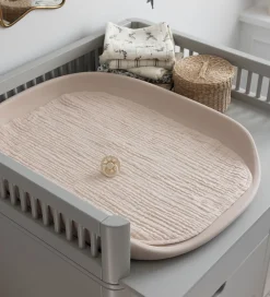 Pusletid|Puslepuder Og -Underlag*Sebra Pusleunderlag - 2-pak - Musselin - Birchbark Rose