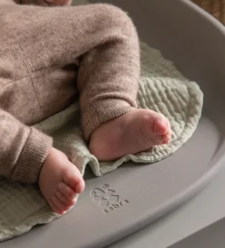 Pusletid|Puslepuder Og -Underlag*Sebra Pusleunderlag - 2-pak - Musselin - Mist Green
