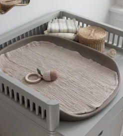 Pusletid|Puslepuder Og -Underlag*Sebra Pusleunderlag - 2-pak - Musselin - Jetty Beige