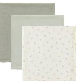 Sebra Stofble - 3-pak - 75x75 cm - Sophora Leaves/Mist Green