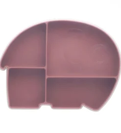 Sebra Tallerken m. Låg - Silikone - Fanto - Vintage Rose