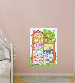 SES Creative - Min Første - Plakat med klistermærker - Hus