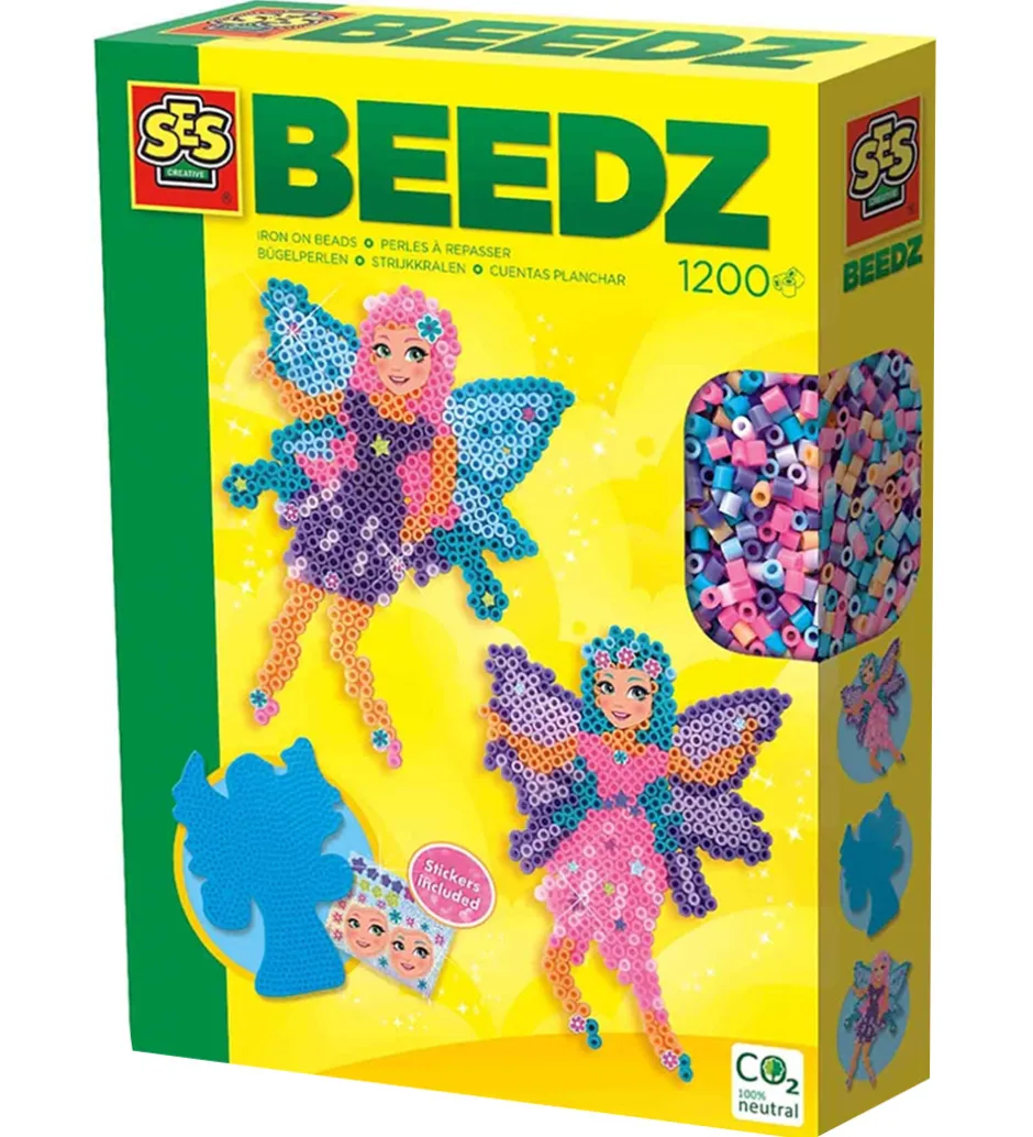Perler*SES Creative - Strygeperler - 1200 stk - Feer
