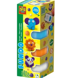 Modellervoks*SES Creative Modellervoks - 3x90gr/1x40g - FunDo Vilde Dyr