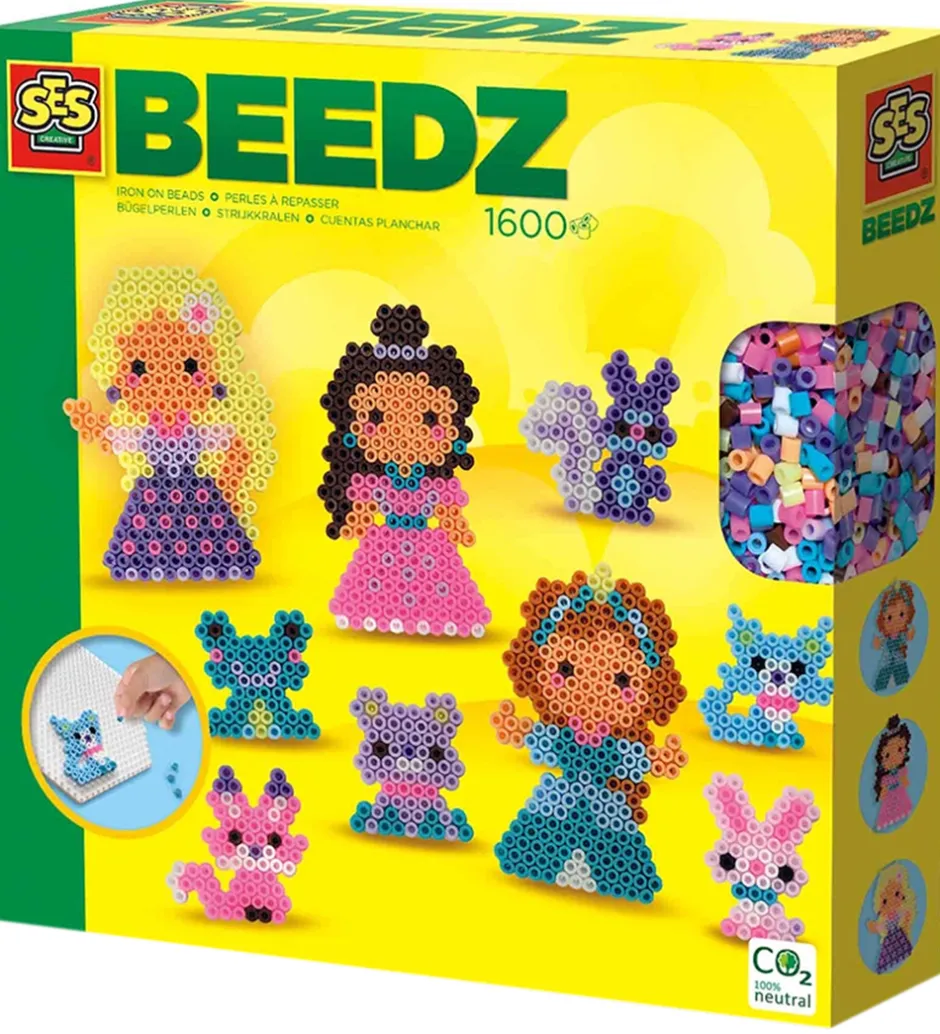Perler*SES Creative Perler - Strygeperler - 1600 stk - Prinsesser Og Kæ