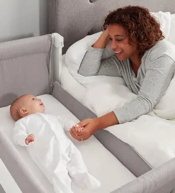 Senge*Shnuggle Babyseng - Air - Bedside Crib - 95x56 cm - Stone Grey