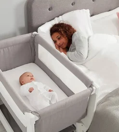 Senge*Shnuggle Babyseng - Air - Bedside Crib - 95x56 cm - Stone Grey