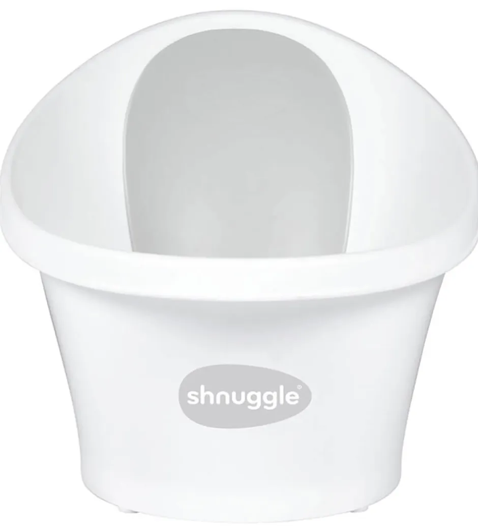 Badekar Og Bademåtter*Shnuggle Badekar - Baby - Hvid m. Grå