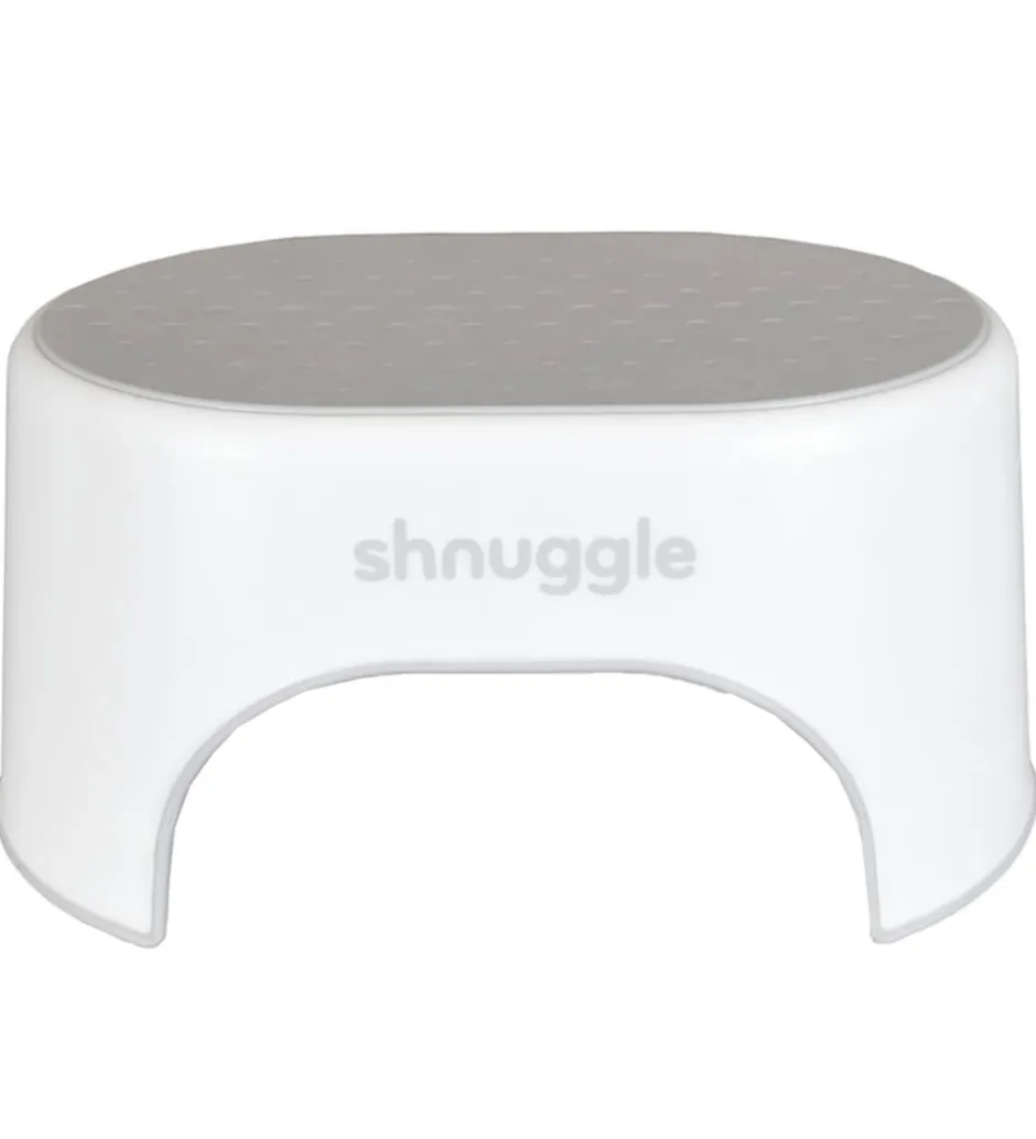 Shnuggle Skammel - 38x26x18 cm - Hvid m. Grå
