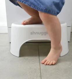 Shnuggle Skammel - 38x26x18 cm - Hvid m. Grå