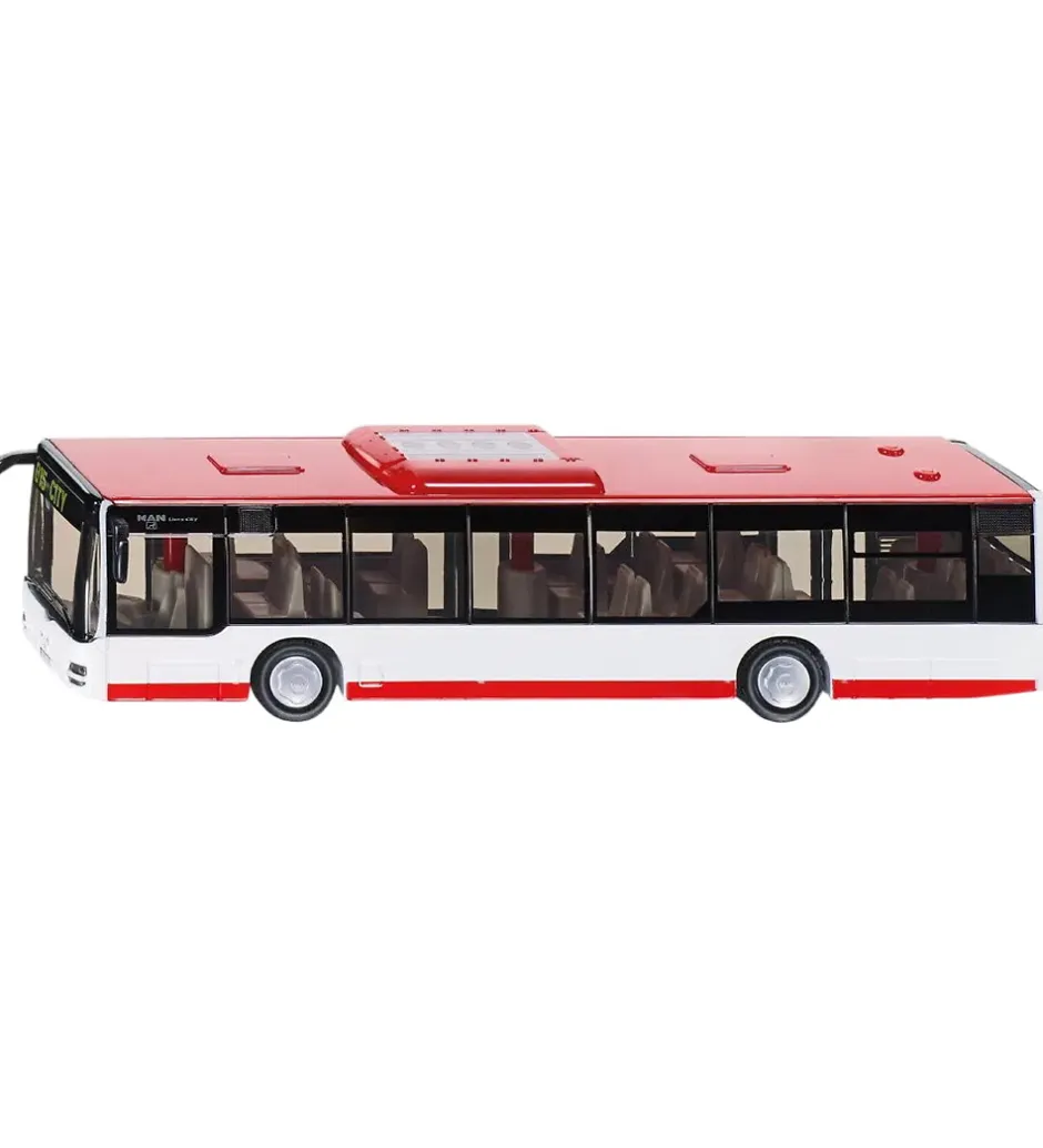 Biler, Tog Og Køretøjer*Siku Bus - MAN Lion's City Stadtbus - 1:50 - Rød/Hvid/Sort