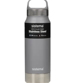 Termoflasker|Drikkedunke*Sistema Termoflaske - Stainless Steel - 650 ml - Grå